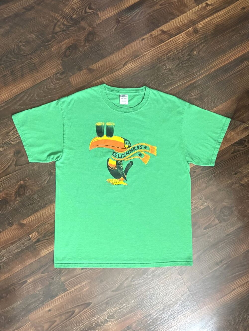 Guinness Toucan T-Shirt - Kelly Green - Size L